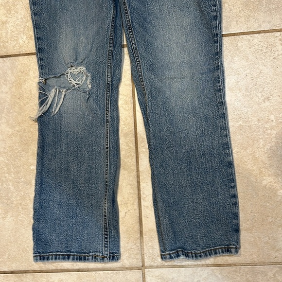 Anthropologie Pilcro Boyfriend Crop Jeans 31 Ankle Ripped Destroyed - Picture 7 of 8